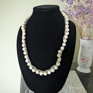 Elegant White Beaded Necklace